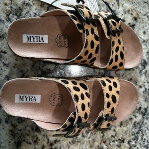 Cheetah print sandals